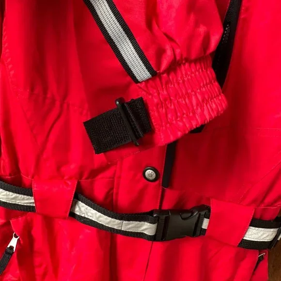 EUC Obermeyer Red/Black One Piece Velocity Shell Suit in Women's 12 Petite - Picture 4 of 16